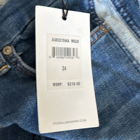 7 For All Mankind two tone raw hem jeans - Picture 2 of 5